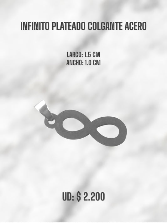 INFINITO PLATEADO COLGANTE ACERO