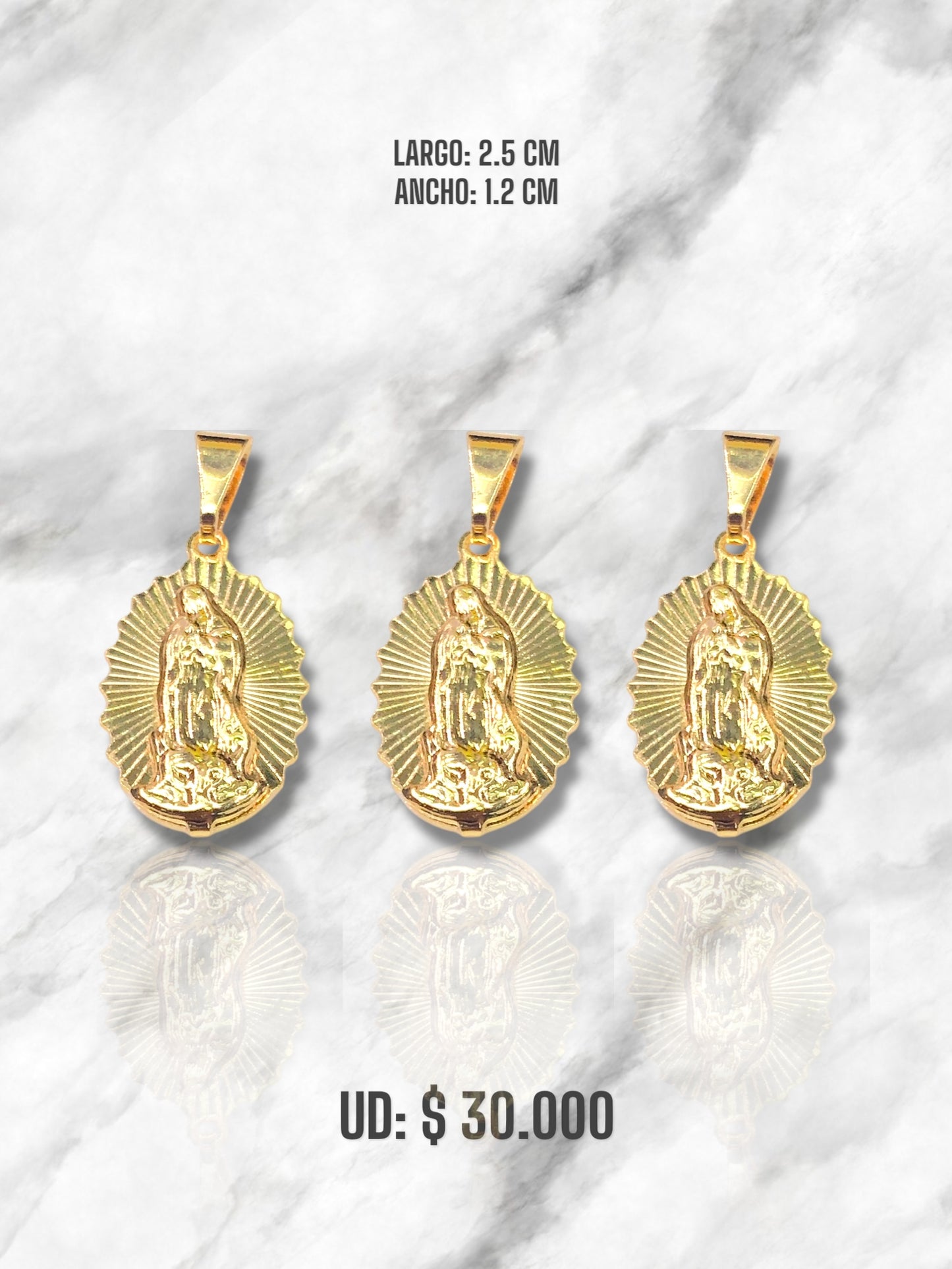 DIJE GUADALUPE PLEGABLE ORO LAMINADO