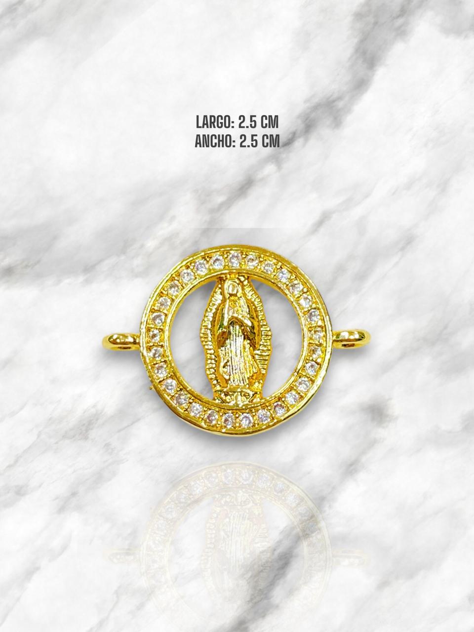 DIJE VIRGEN GUADALUPE CIRCONES RODIO