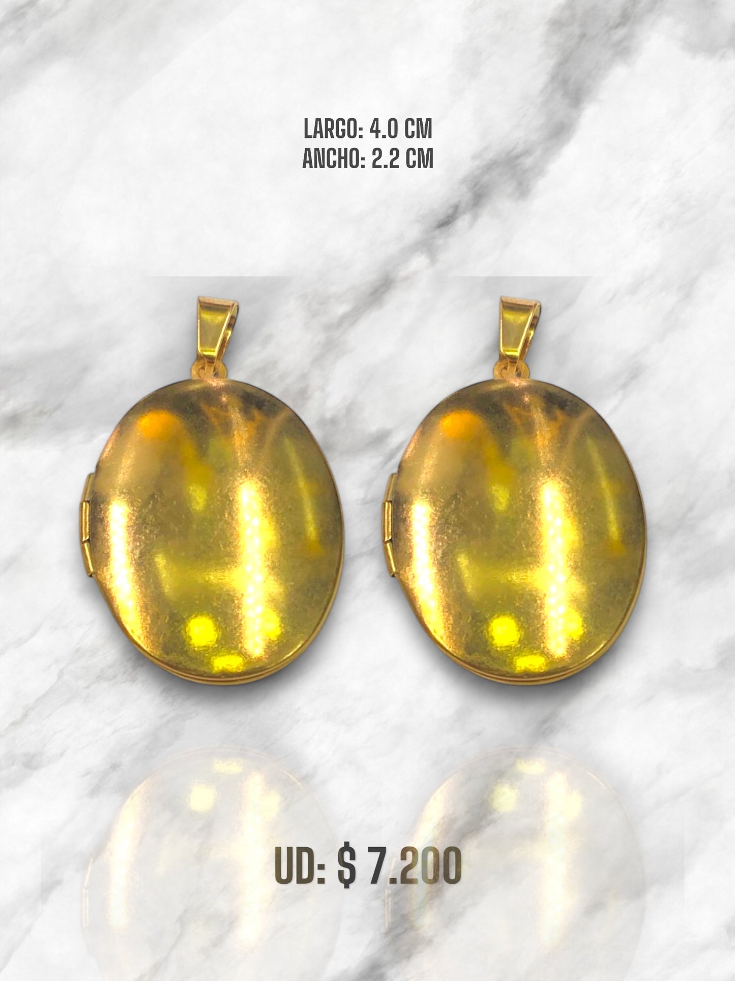 DIJE COLGANTE RECORDATORIO ACERO DORADO