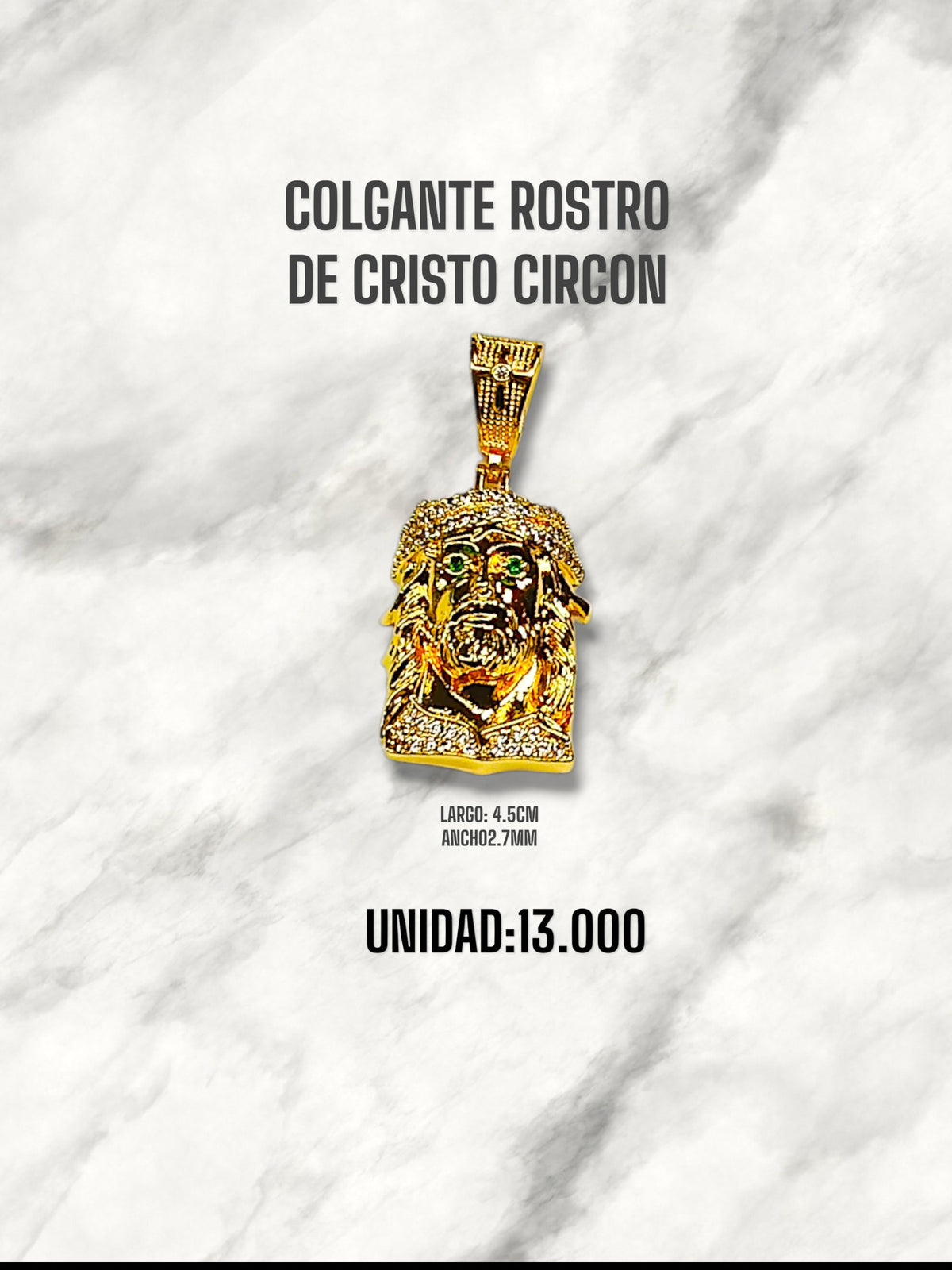 COLGANTE ROSTRO DE CRISTO CIRCON