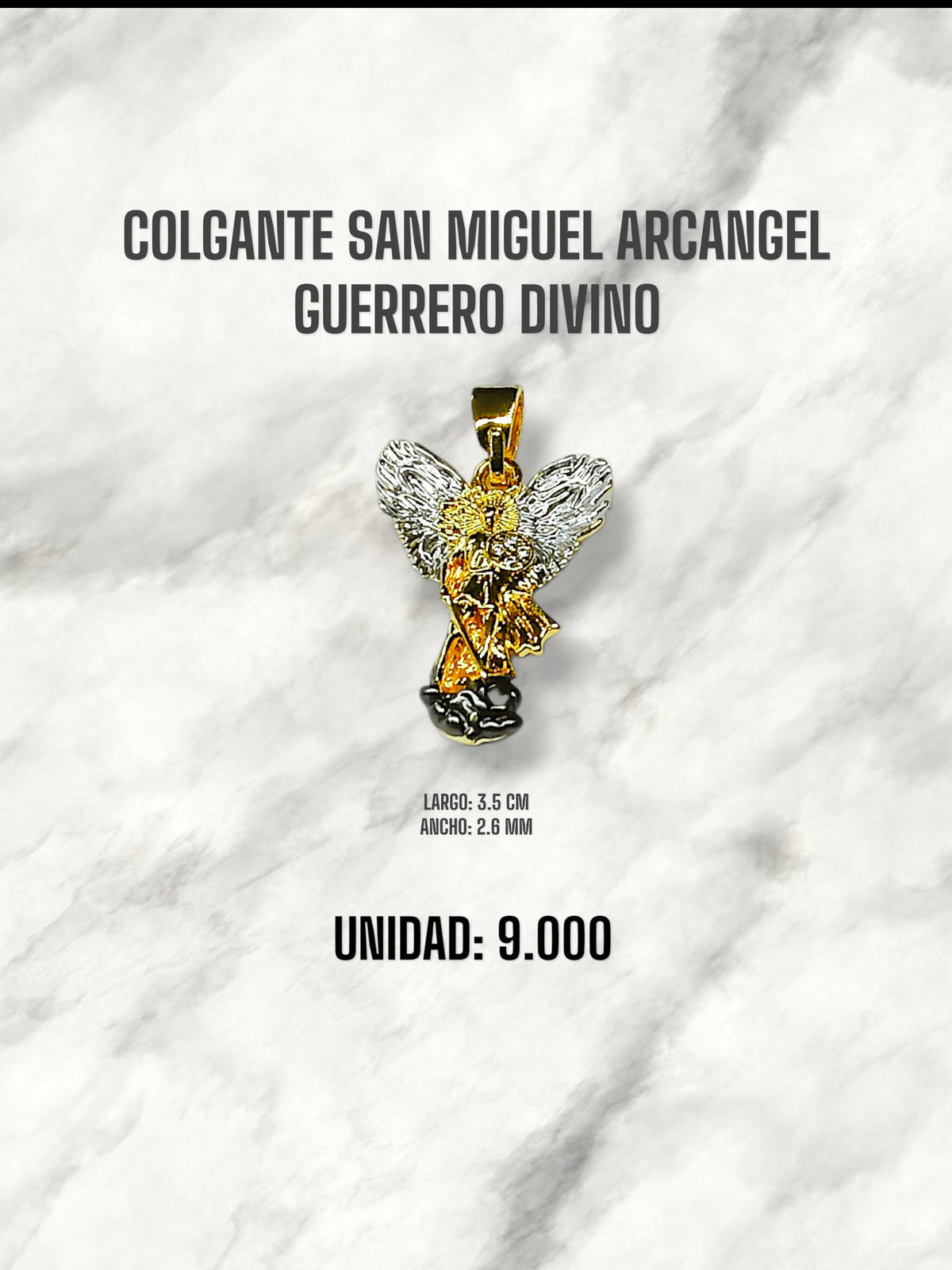 COLGANTE SAN MIGUEL ARCÁNGEL GUERRERO DIVINO