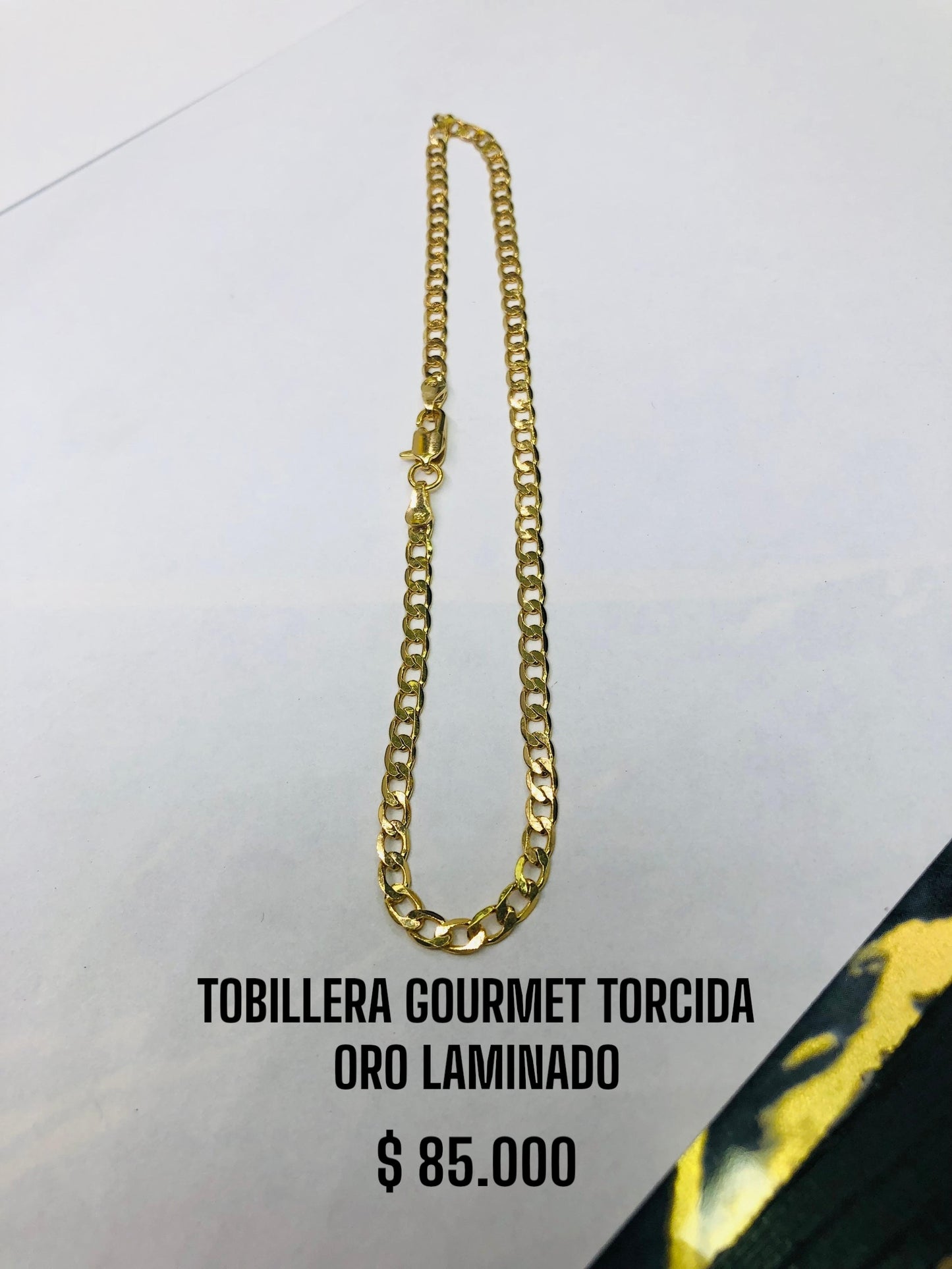 TOBILLERA GOURMET TORCIDA ORO LAMINADO