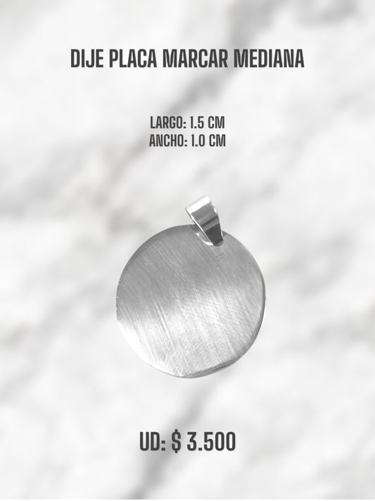 PLACA PARA MARCAR MEDIANA