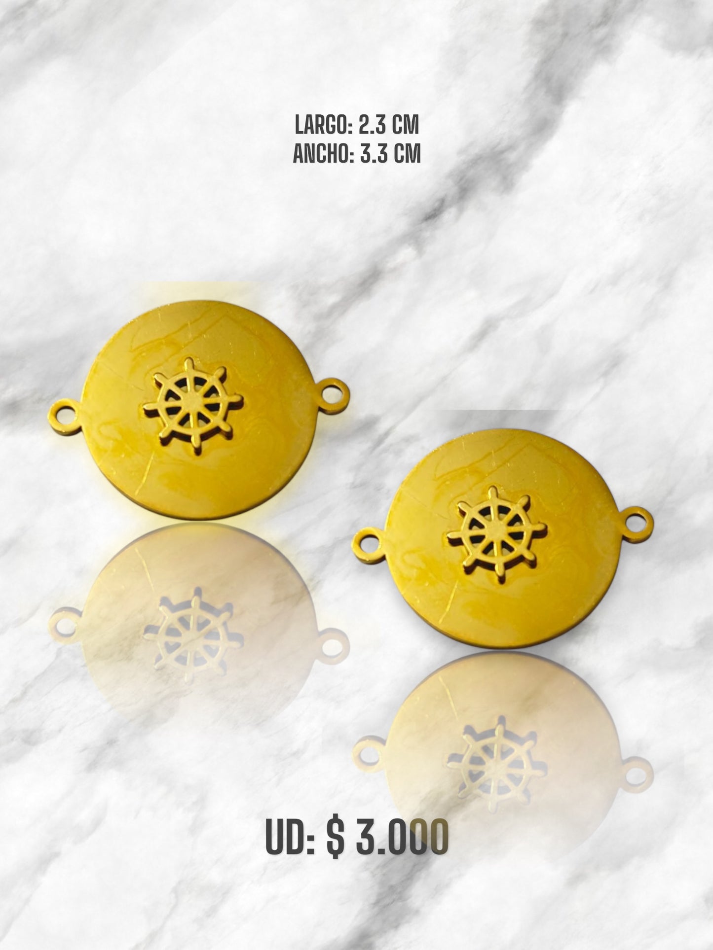 DIJE CIRCULO TIMON DORADO PULSERA