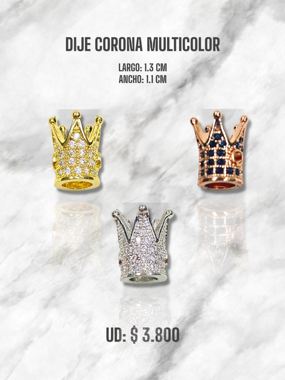DIJE CORONA MULTICOLOR