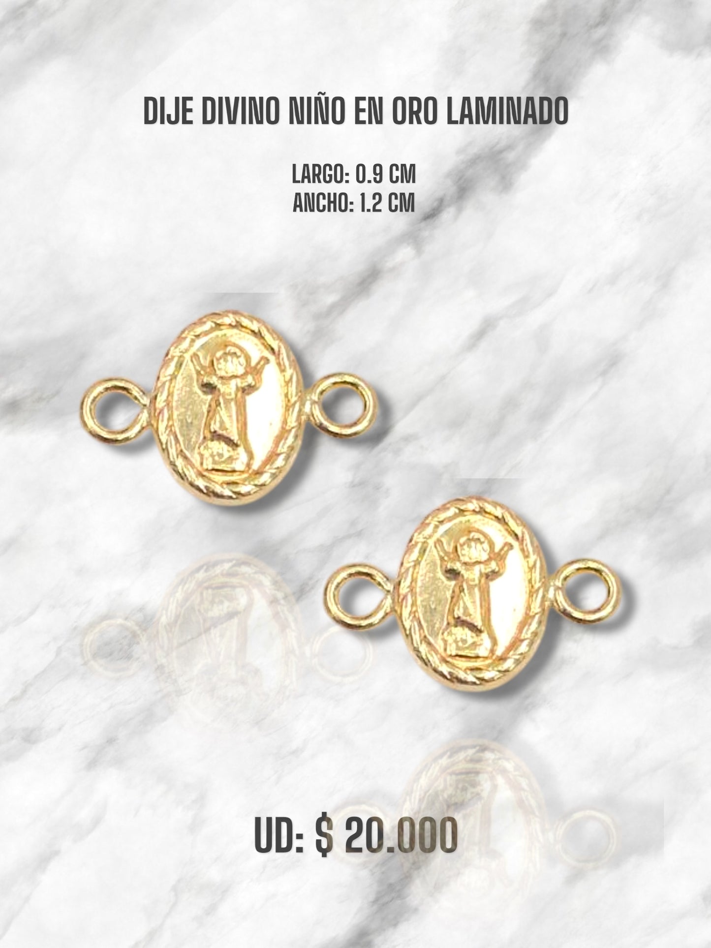 DIJE DIVINO NIÑO EN ORO LAMINADO