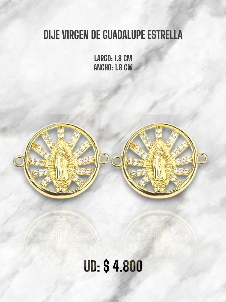 DIJE VIRGEN DE GUADALUPE ESTRELLA