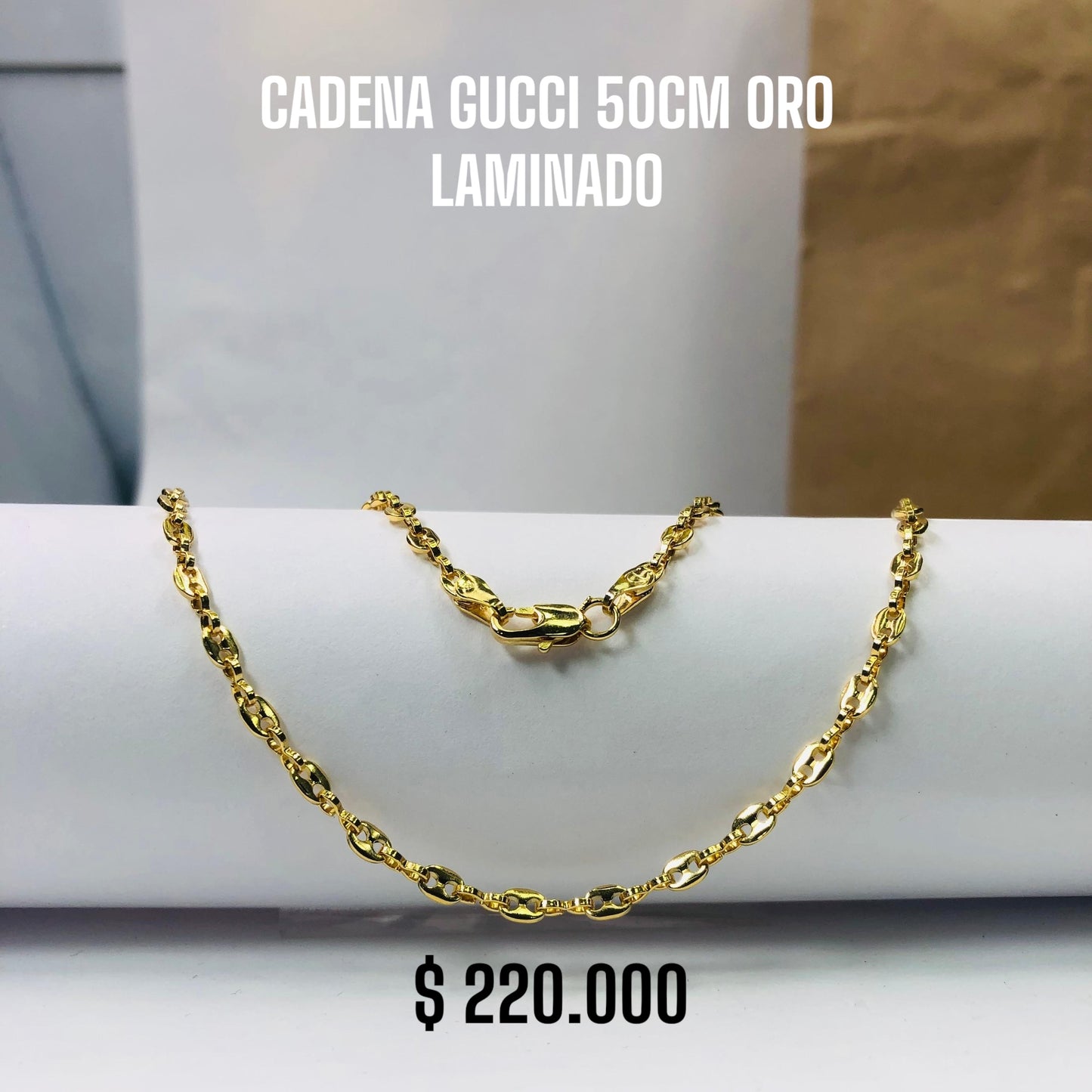 CADENA GUCCI 50CM ORO LAMINADO