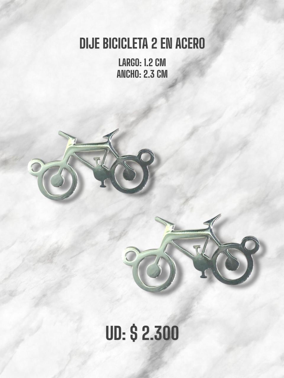 DIJE BICICLETA 2 ACERO PLATEADO