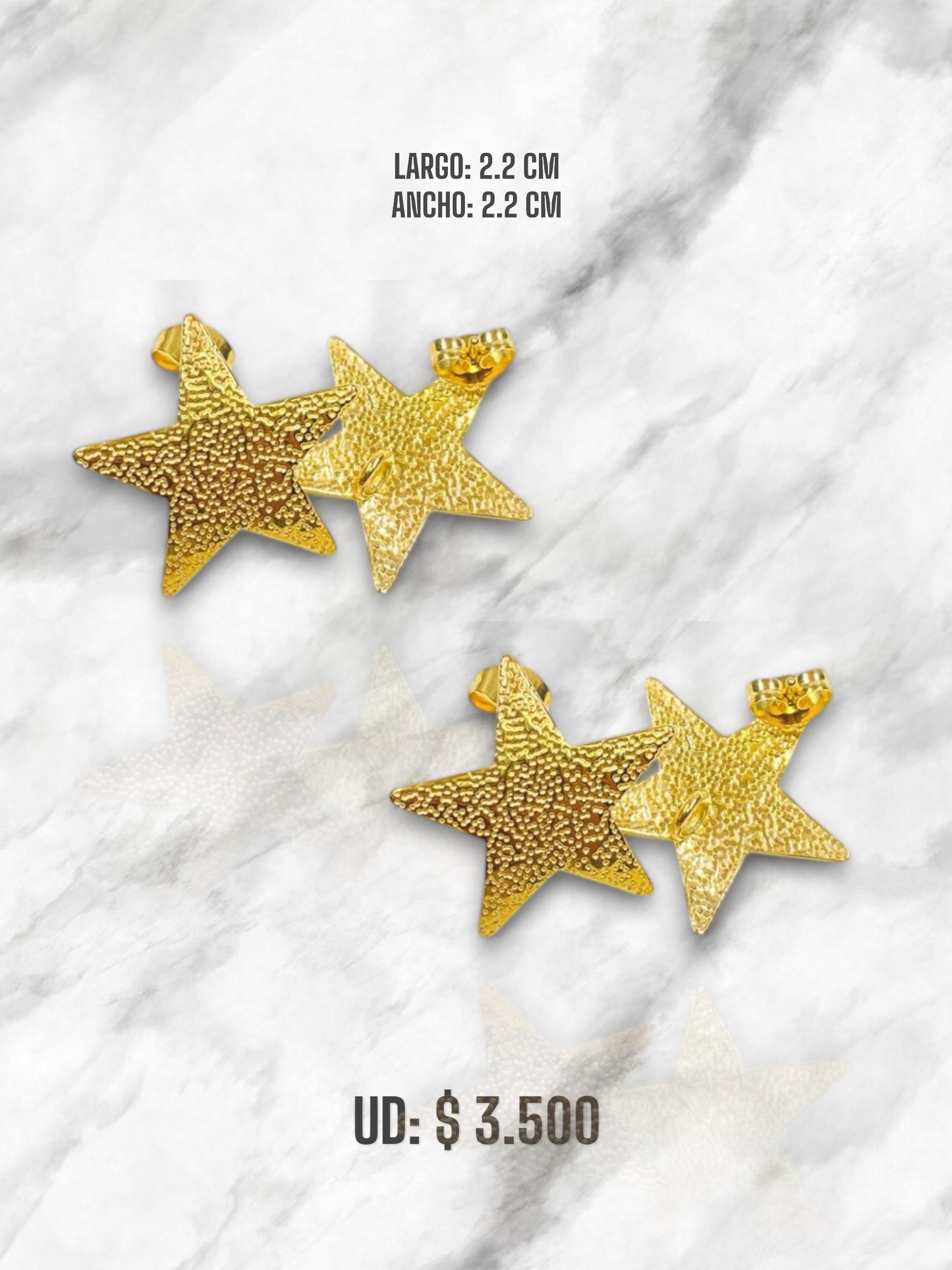 ARETE ESTRELLA RELIEVE ACERO DORADO