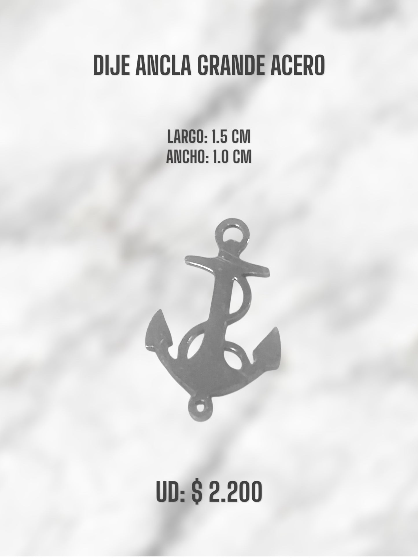 DIJE ANCLA ACERO GRANDE