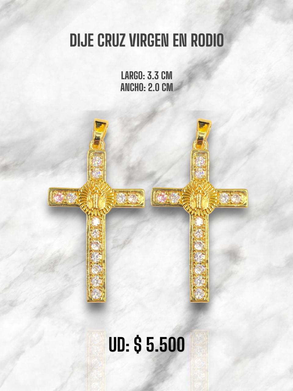 DIJE CRUZ VIRGEN EN RODIO