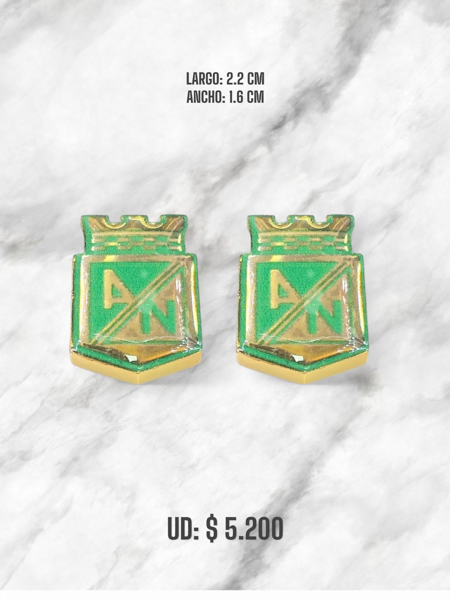 DIJE ESCUDO ATLÉTICO NACIONAL RESINA PASADOR