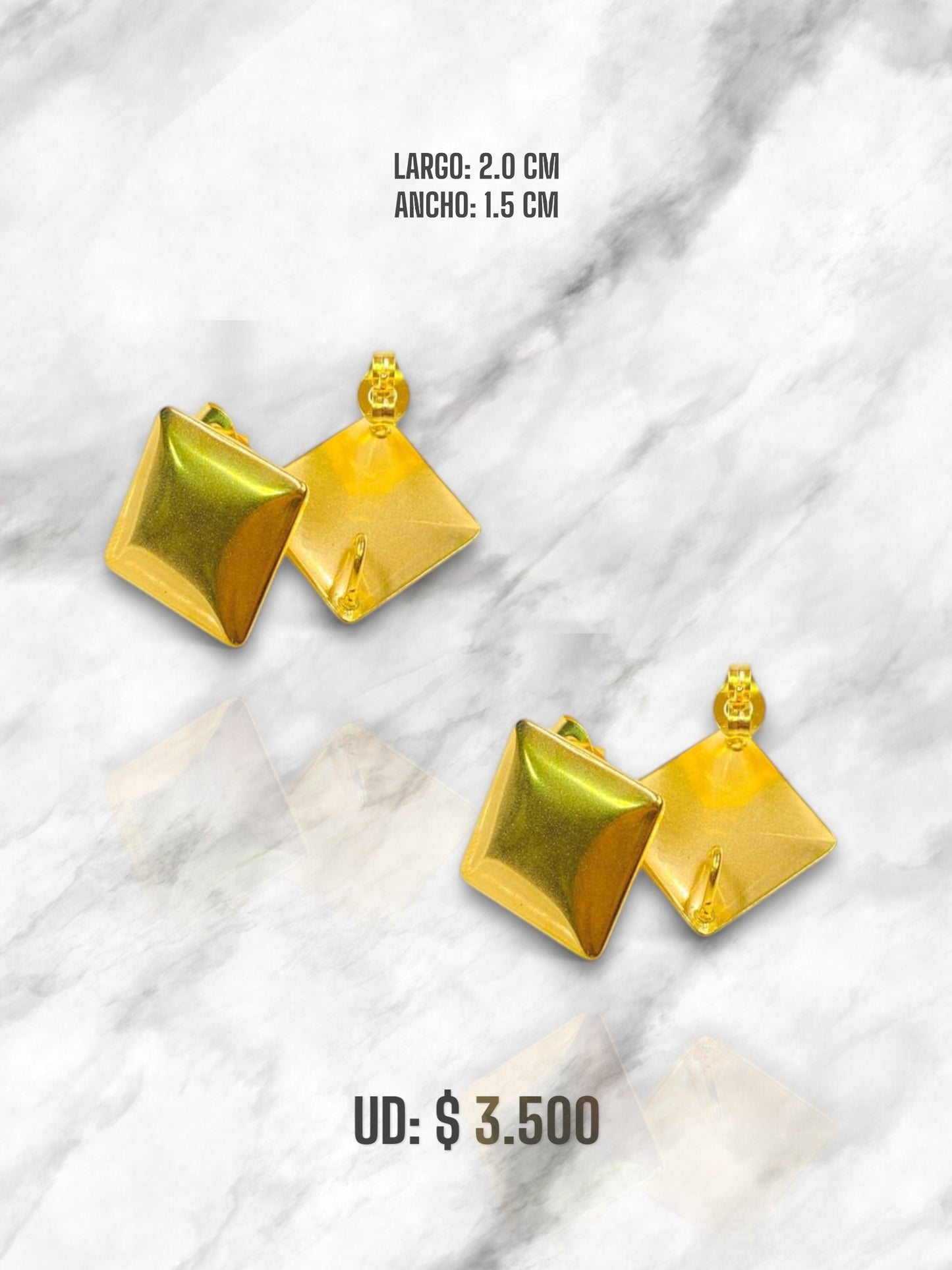 ARETE CUADRADO ACERO DORADO