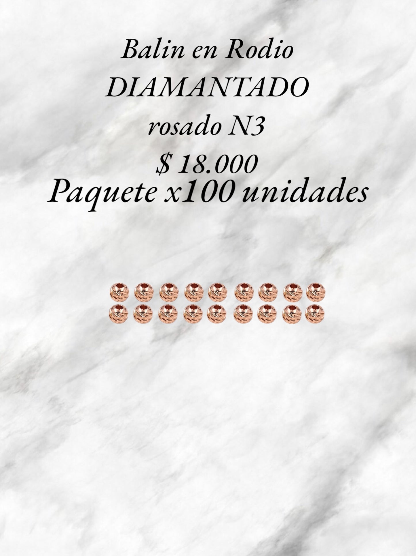 BALIN RODIO DIAMANTADO ROSADO #3