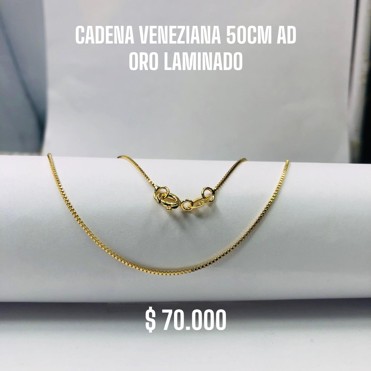 CADENA VENEZIANA 50CM ADA ORO LAMINADO