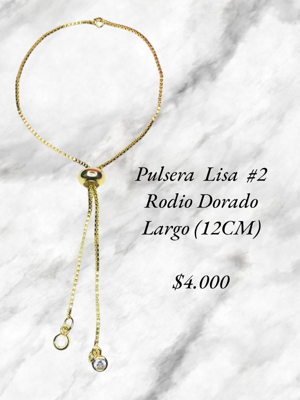 PULSERA LISA DORADA EN RODIO