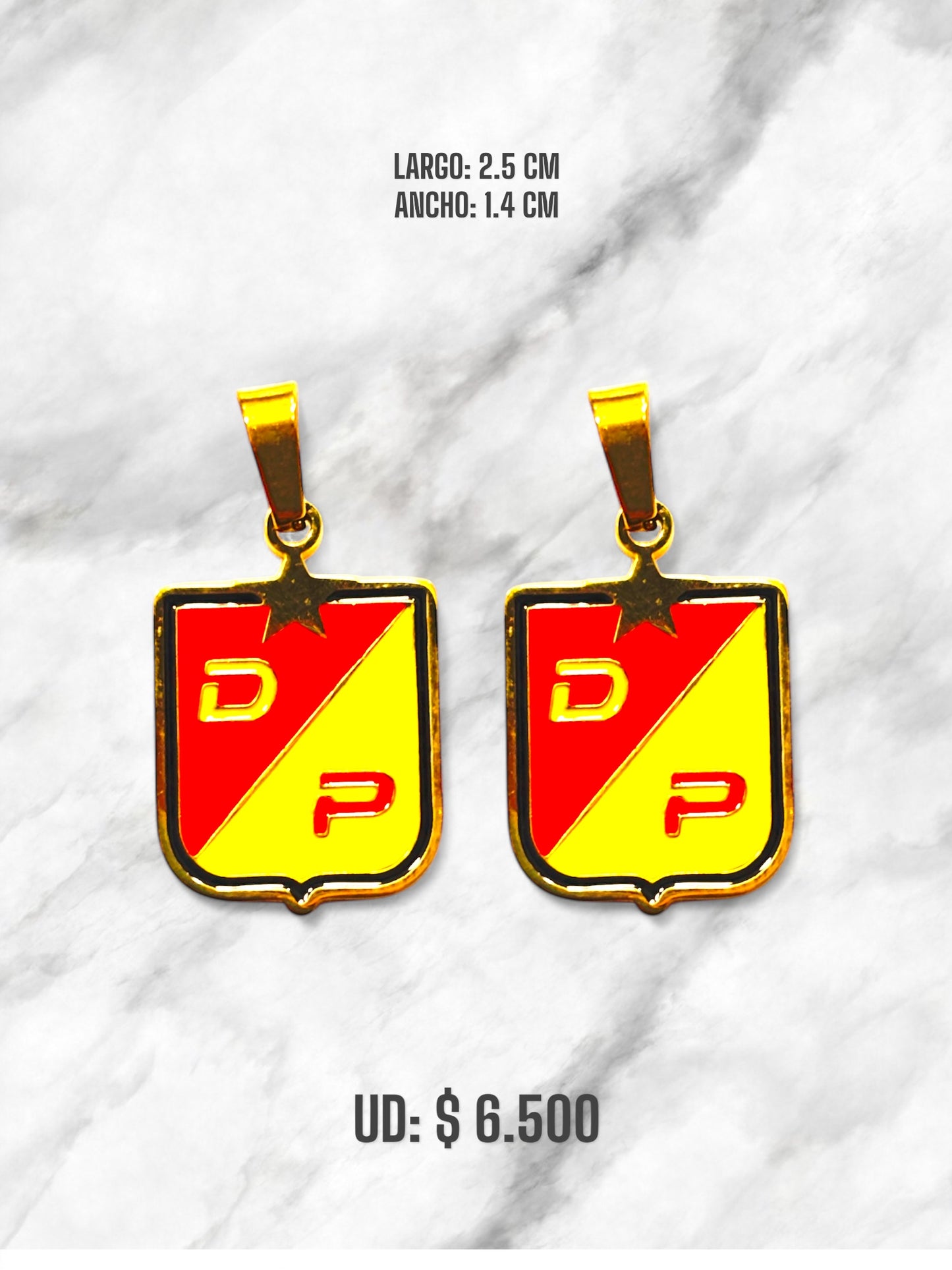 DIJE DEPORTIVO PEREIRA ACERO DORADO