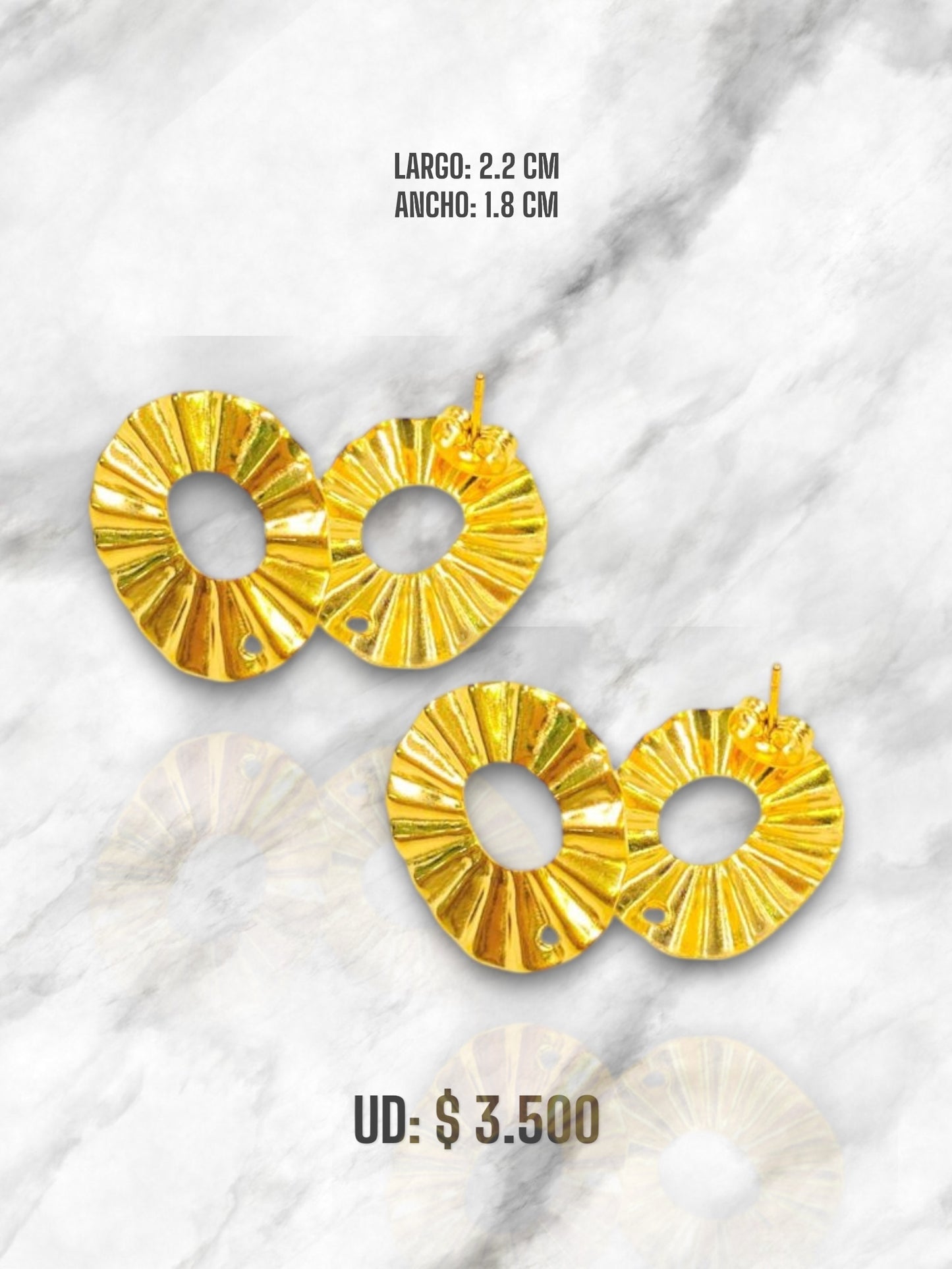 ARETE ÓVALO ACERO DORADO