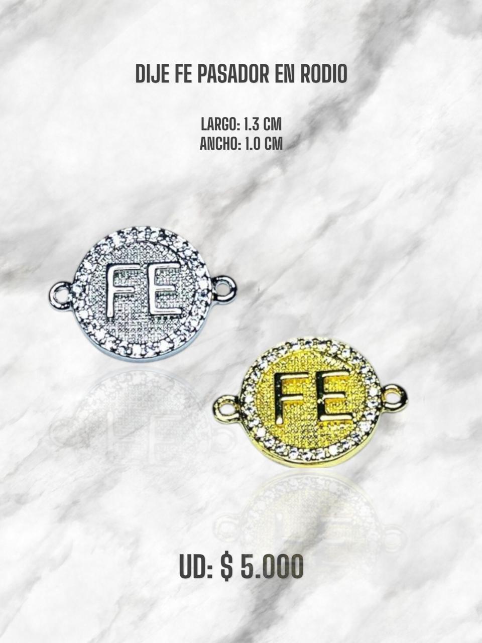 DIJE FE PULSERA RODIO