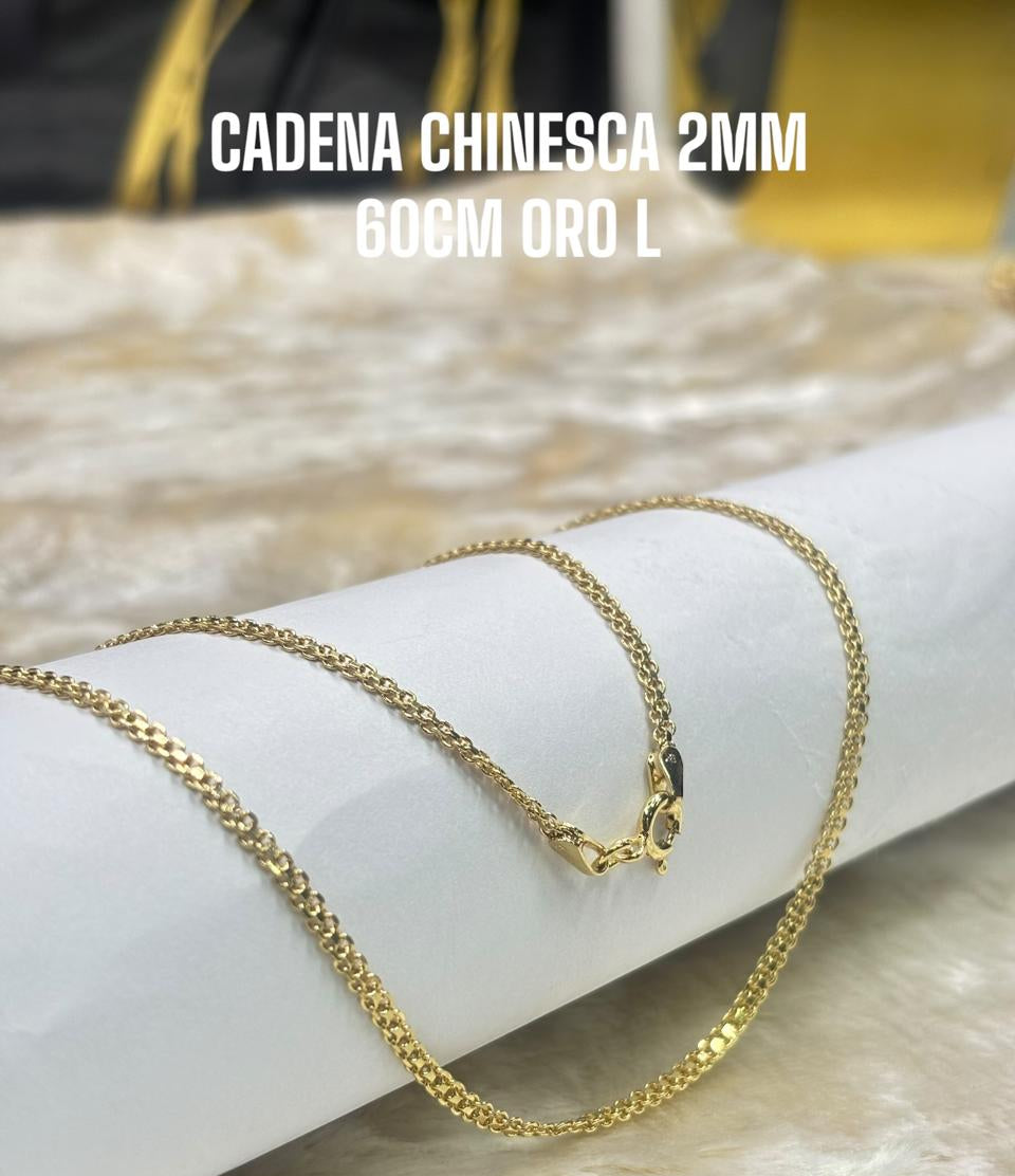 CADENA CHINESCA PEQ 60CM ORO LAMINADO
