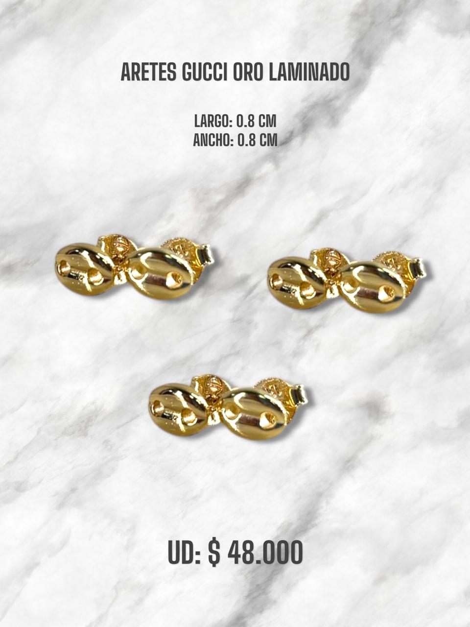 ARETES GUCCI ORO LAMINADO