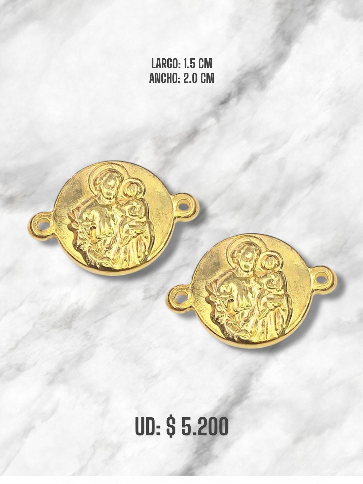 DIJE SAN JOSÉ PULSERA ACERO