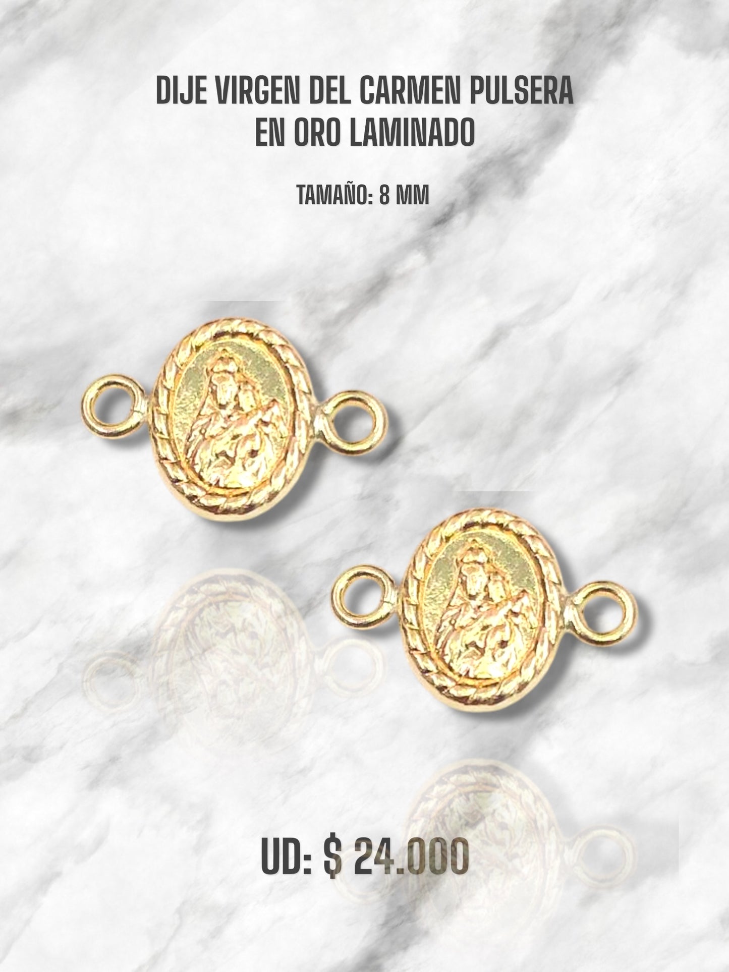 DIJE VIRGEN DEL CARMEN EN ORO LAMINADO