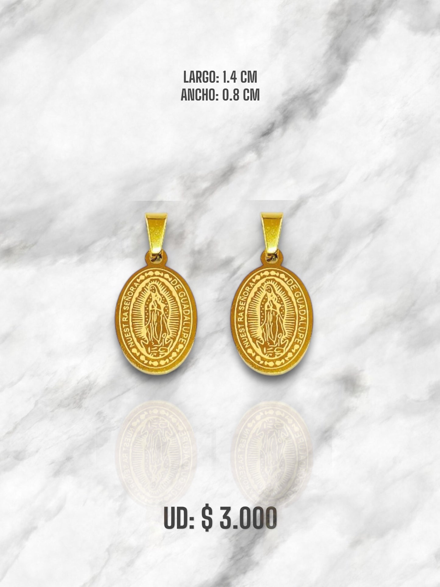 DIJE VIRGEN GUADALUPE MINI TALLADA
