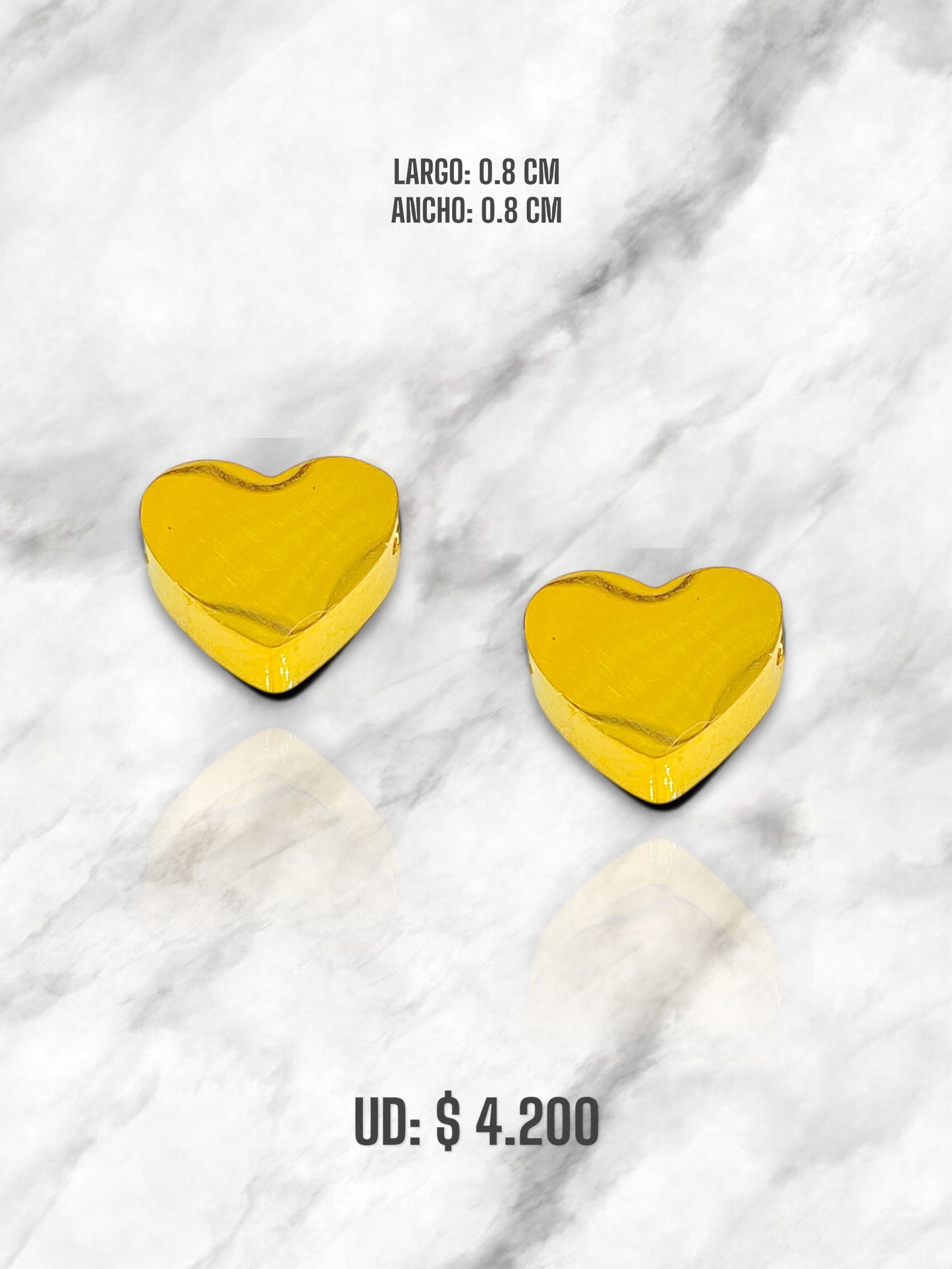DIJE CORAZÓN MINI EN ACERO DORADO