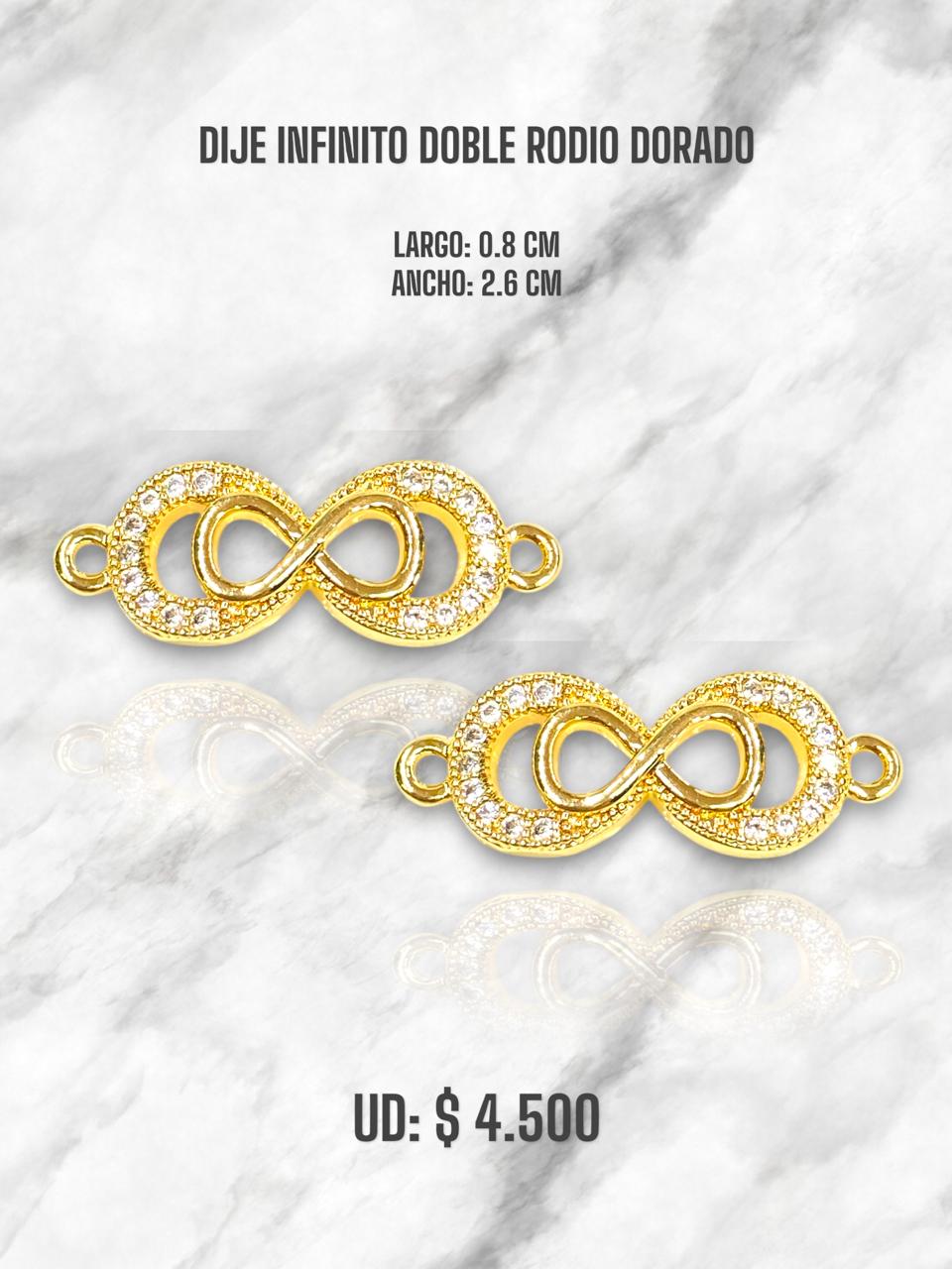 DIJE INFINITO DOBLE RODIO