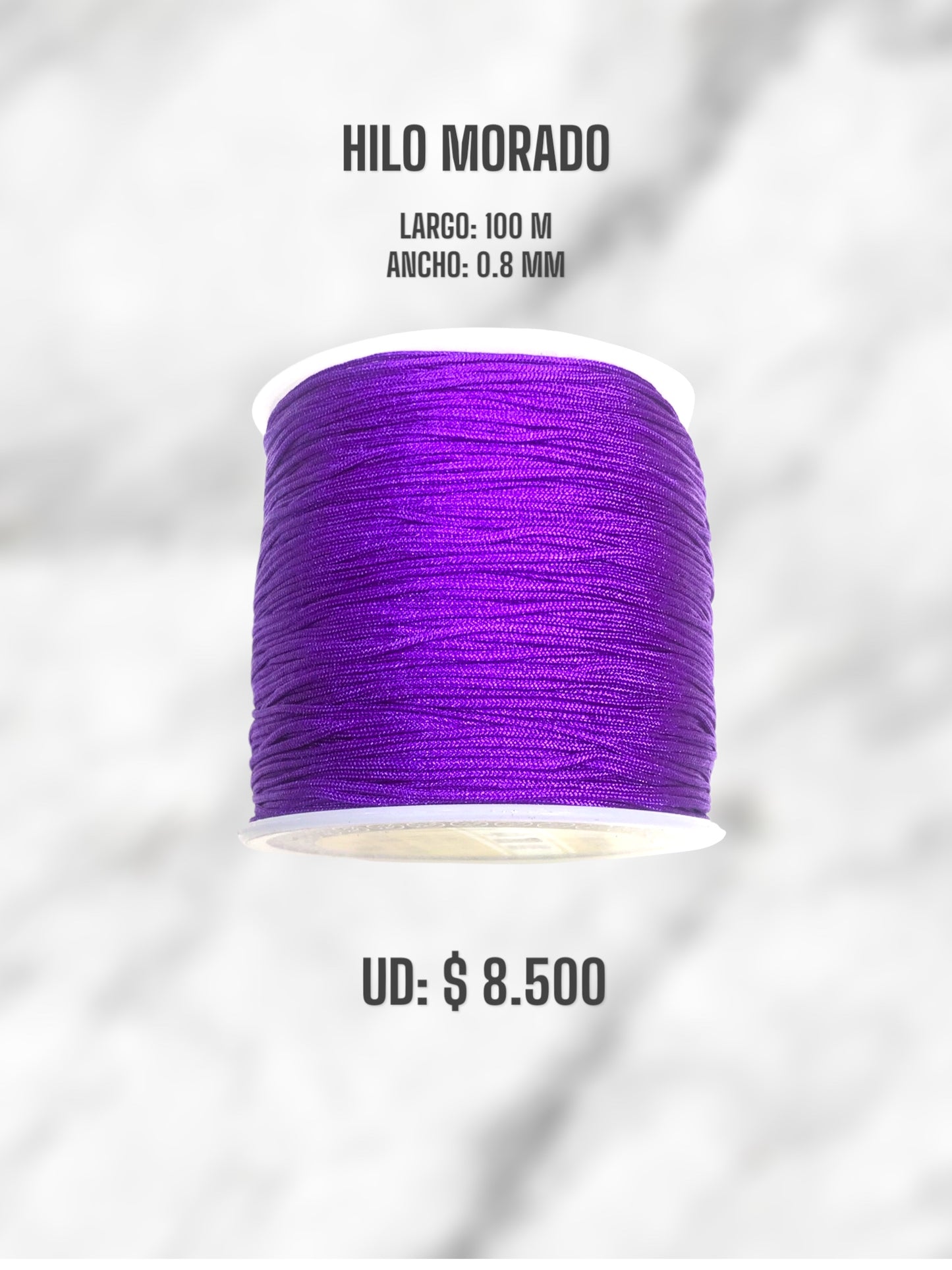 HILO MORADO 0.8MM 100M