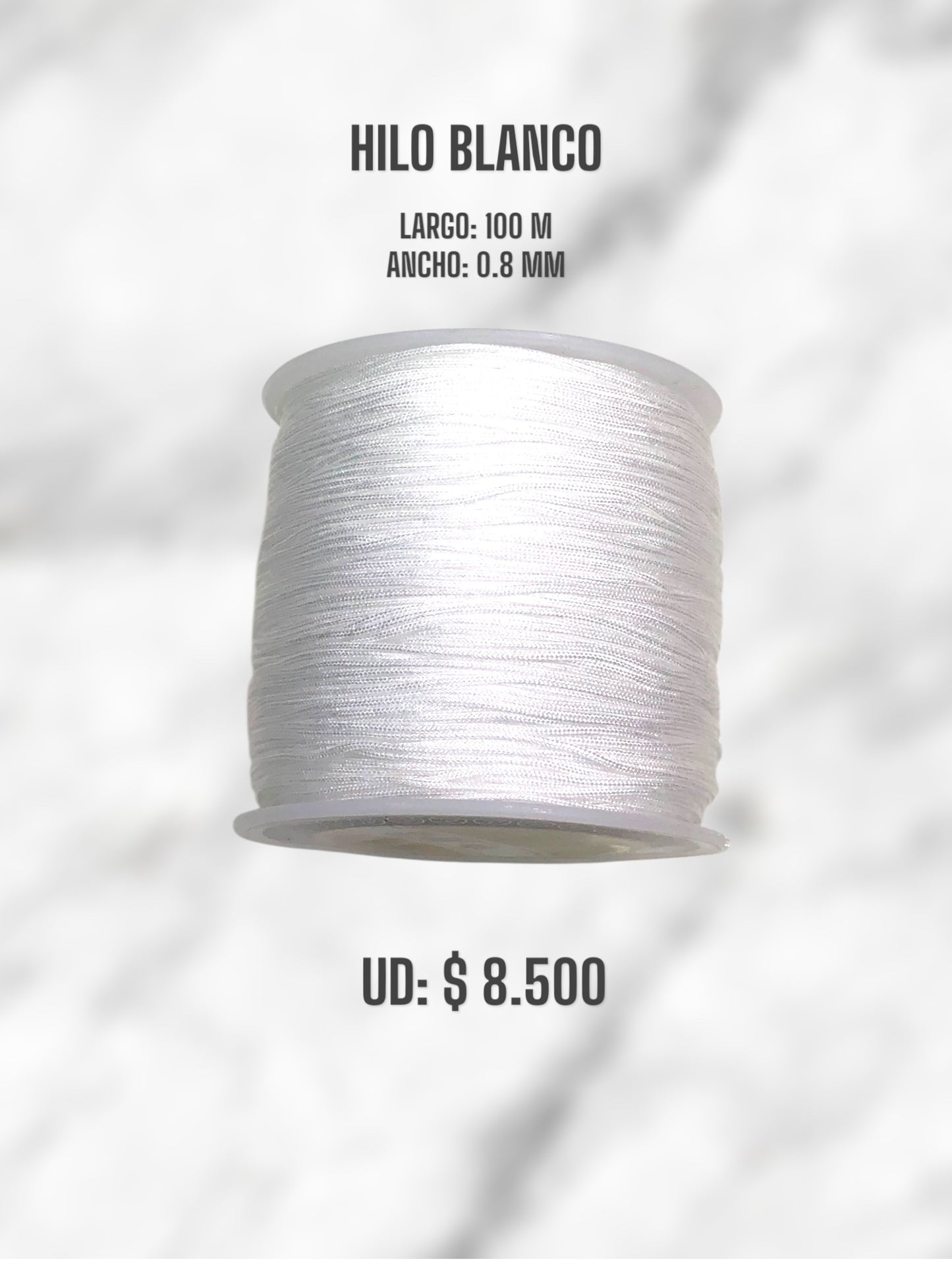 HILO BLANCO 0.8MM 100M
