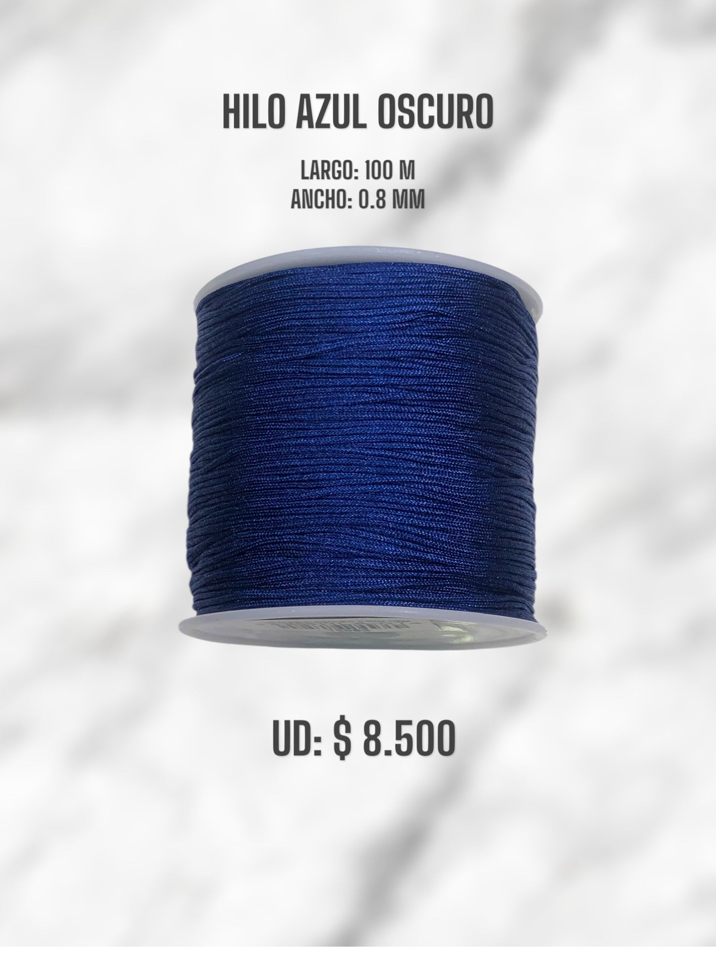 HILO AZUL OSCURO 0.8MM 100M
