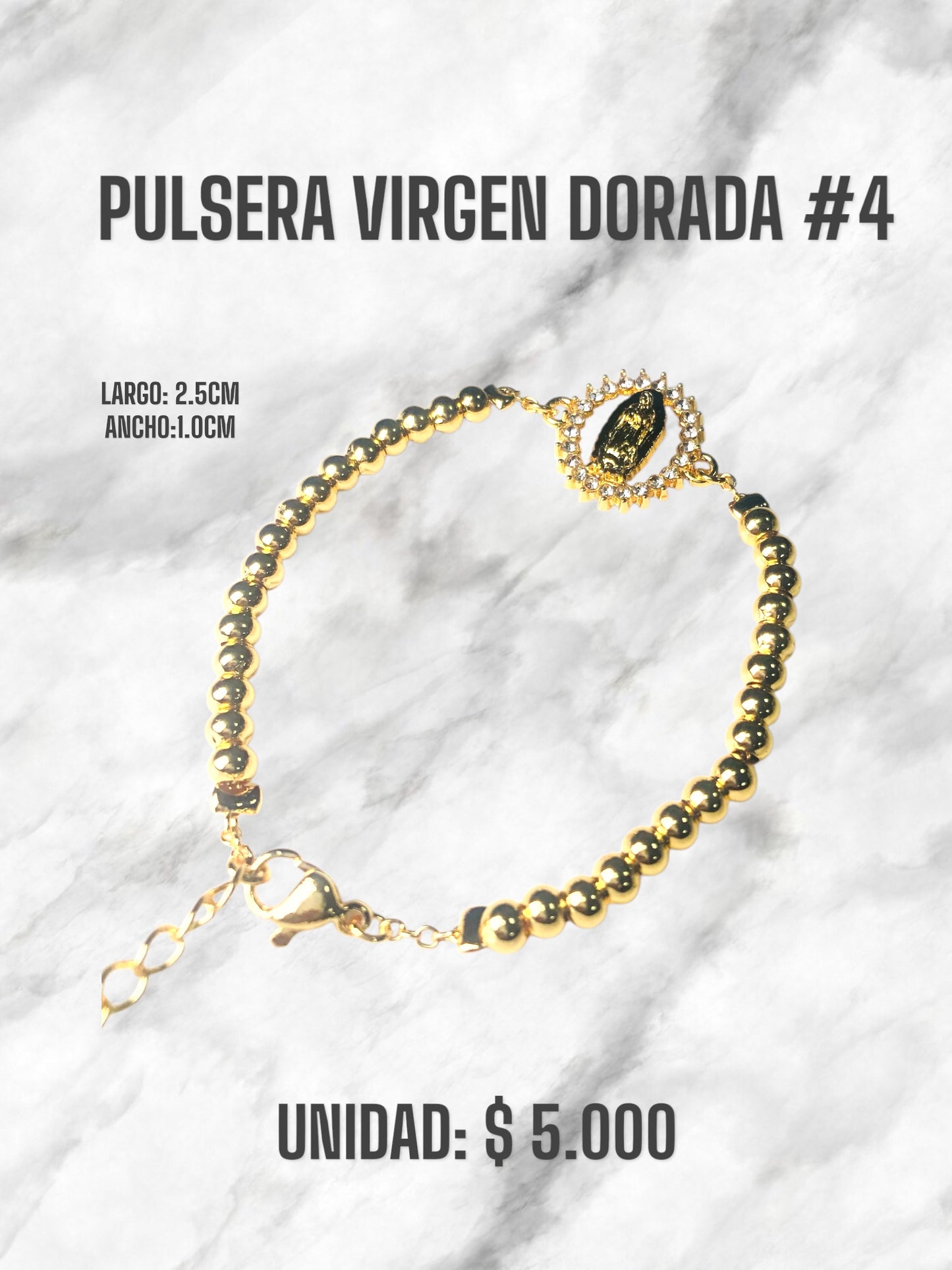 PULSERA VIRGEN DORADA BALIN #4
