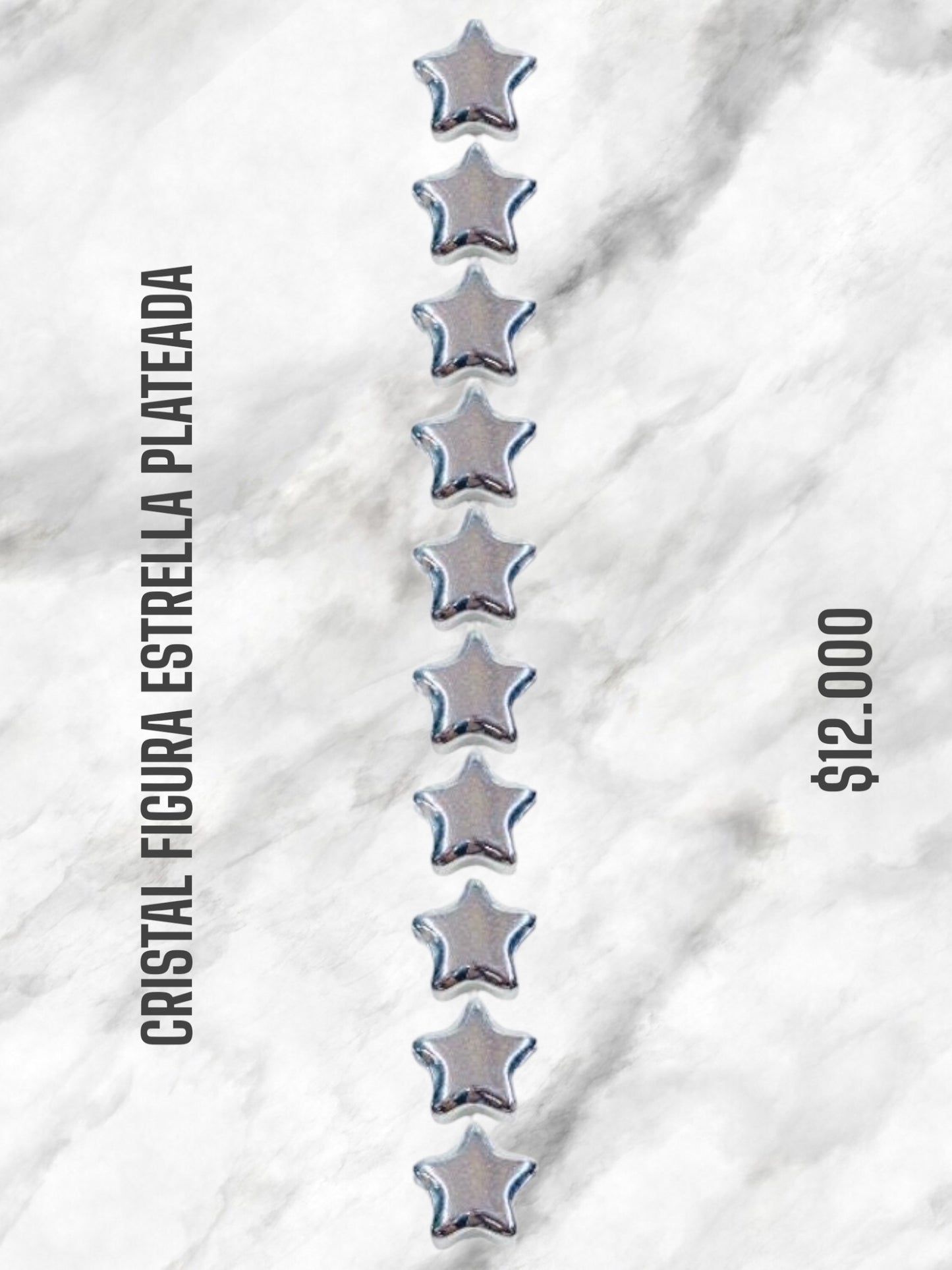 CRISTAL FIGURA ESTRELLA PLATEADO