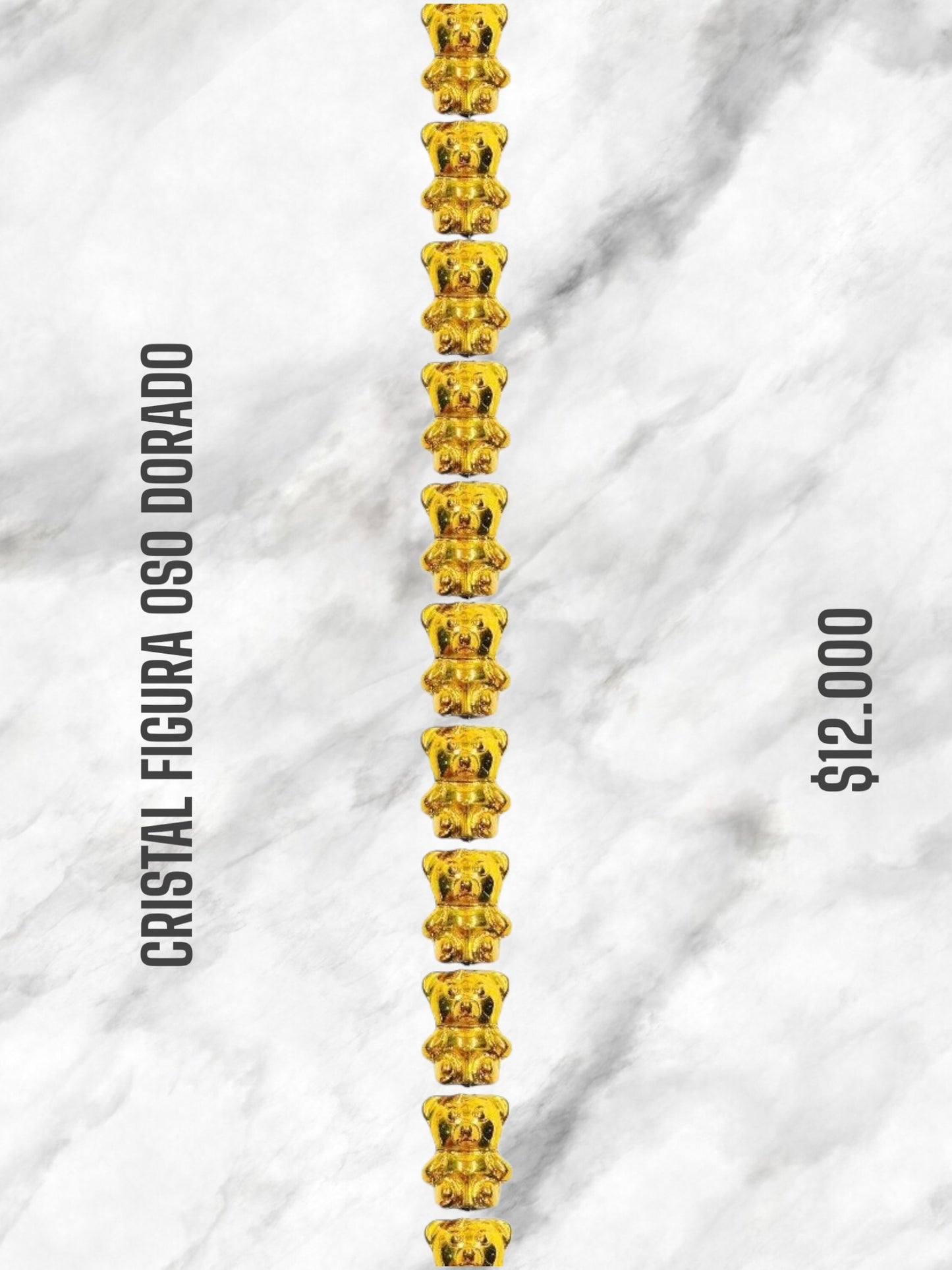 CRISTAL FIGURA OSO DORADO