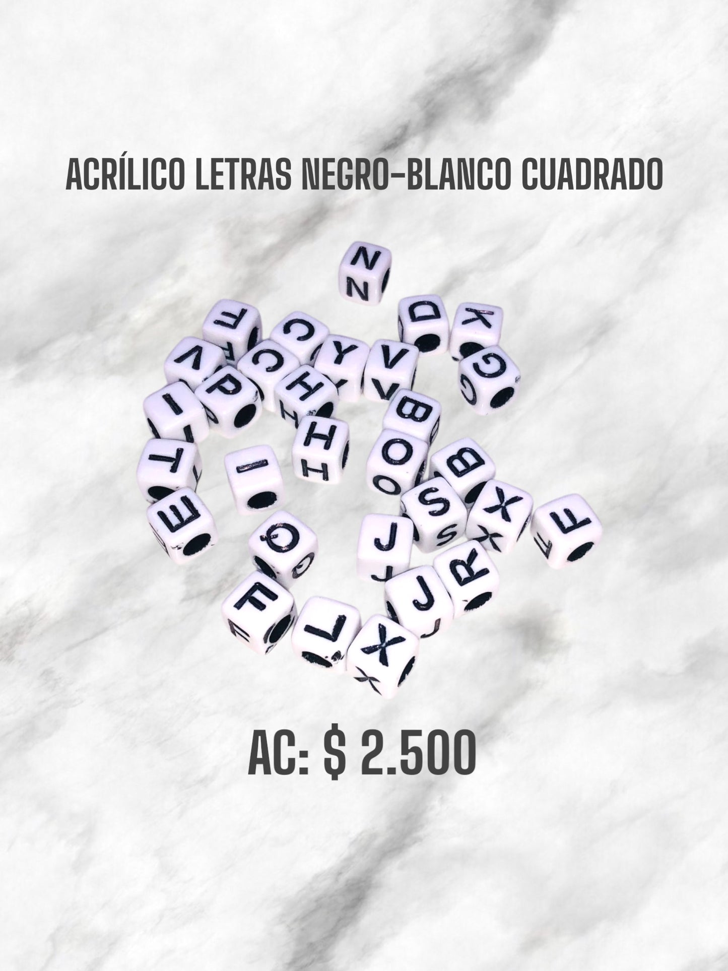 ACRÍLICO NEGRO BLANCO CUADRADO