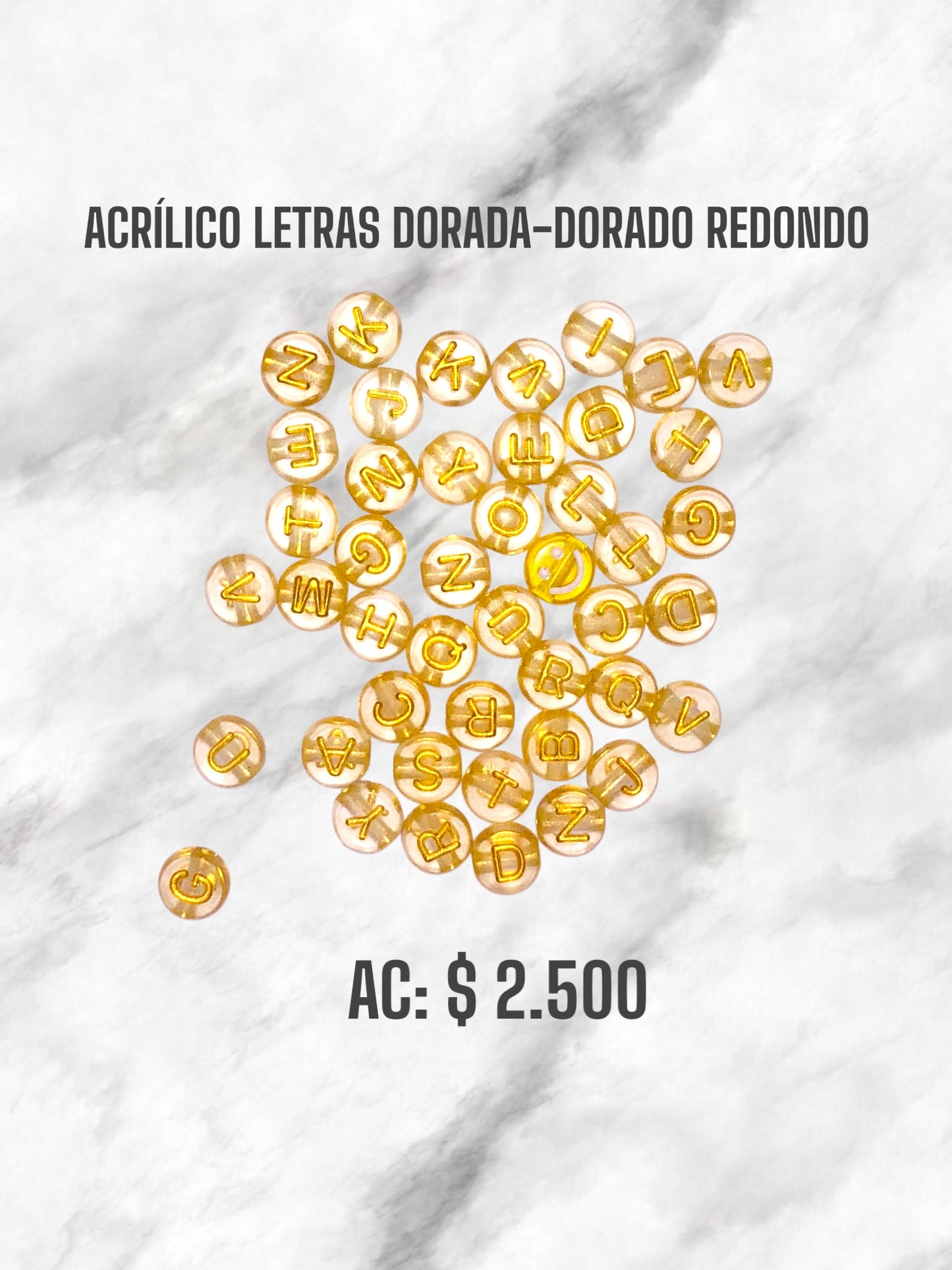 ACRÍLICO DORADA-DORADO REDONDO