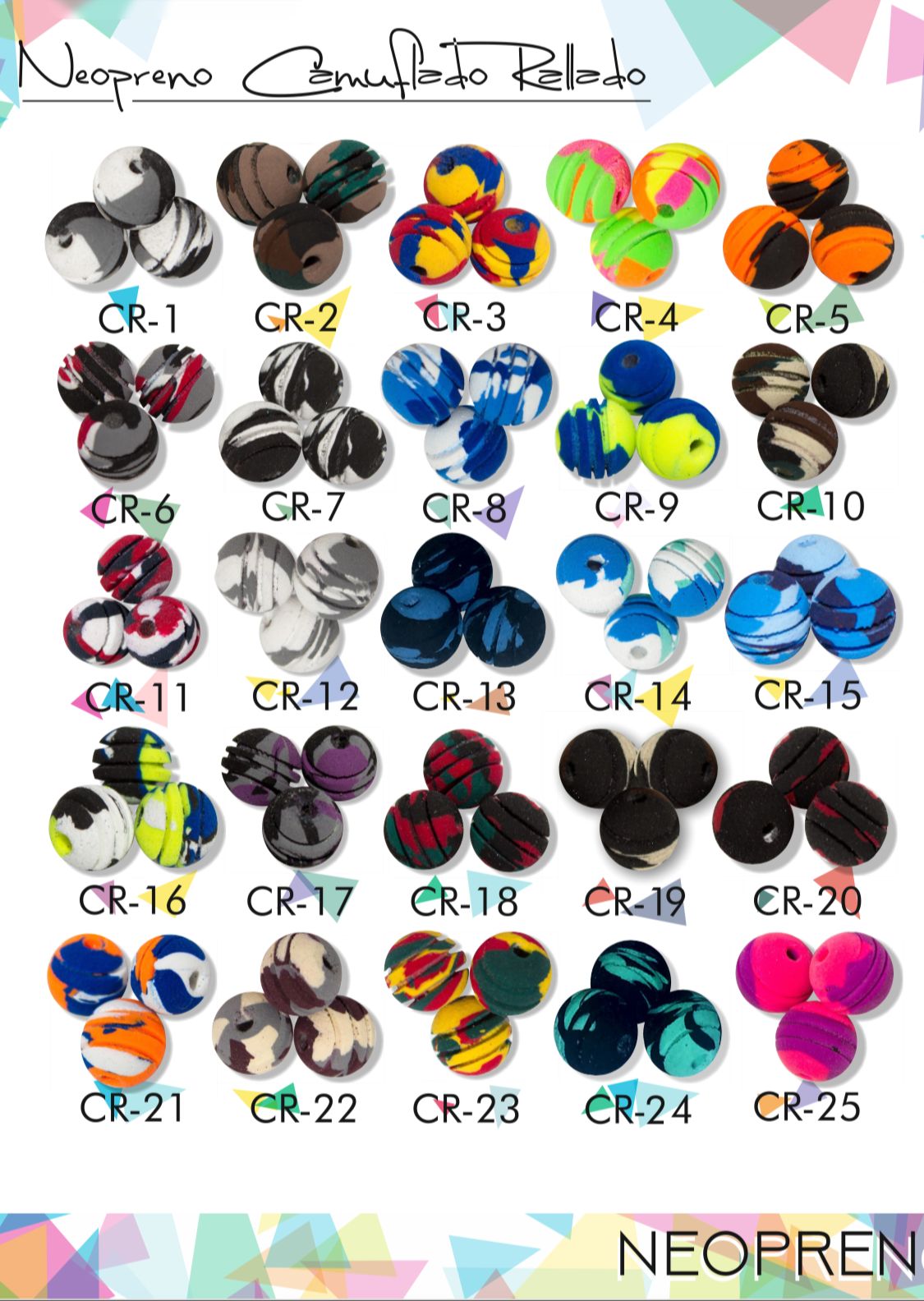 NEOPRENO RAYADO CAMUFLADO PAQUETES X100