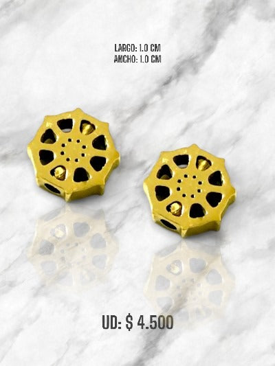 DIJE MINI TIMÓN EN ACERO DORADO PASADOR