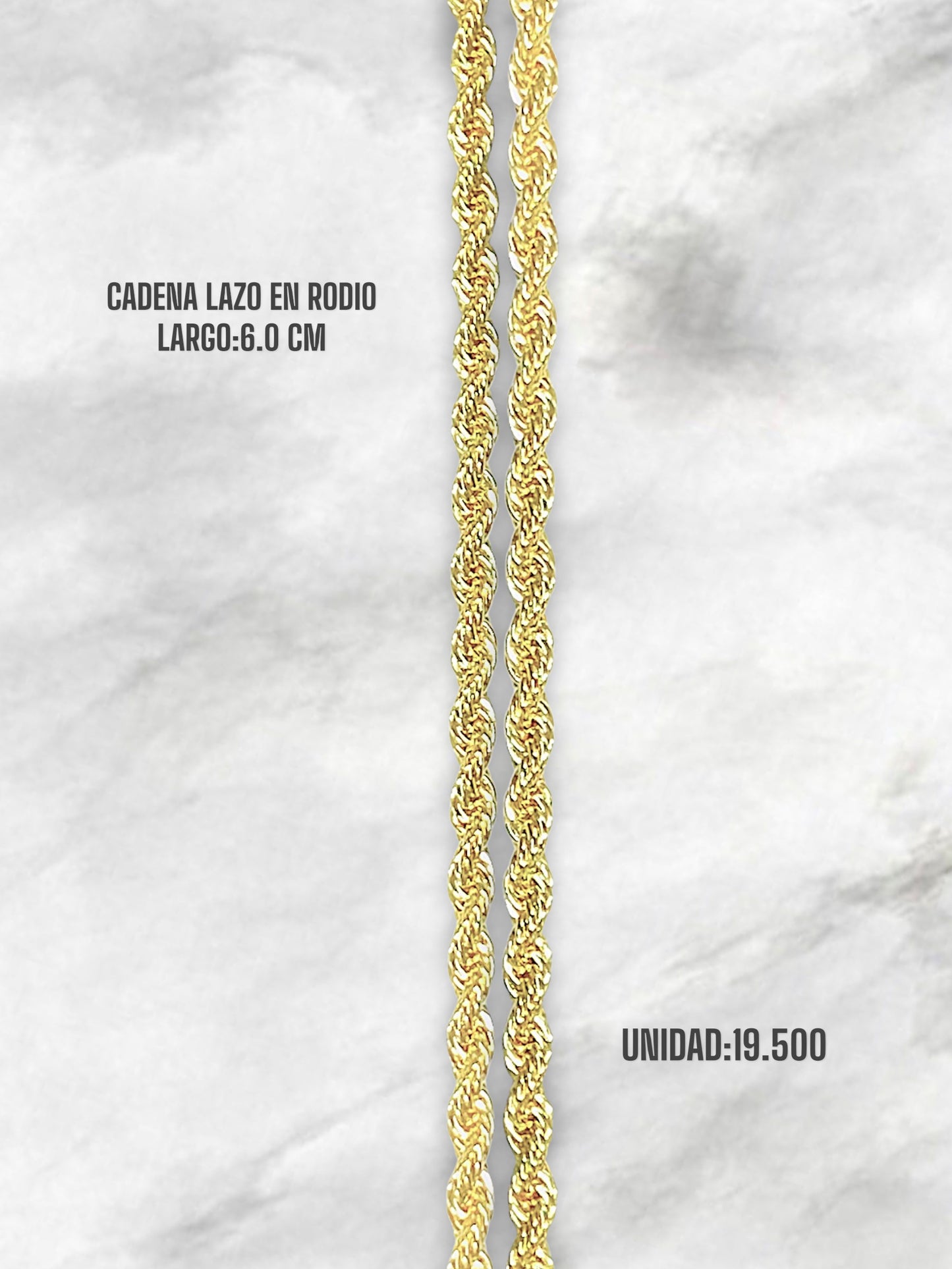 CADENA LAZO EN RODIO