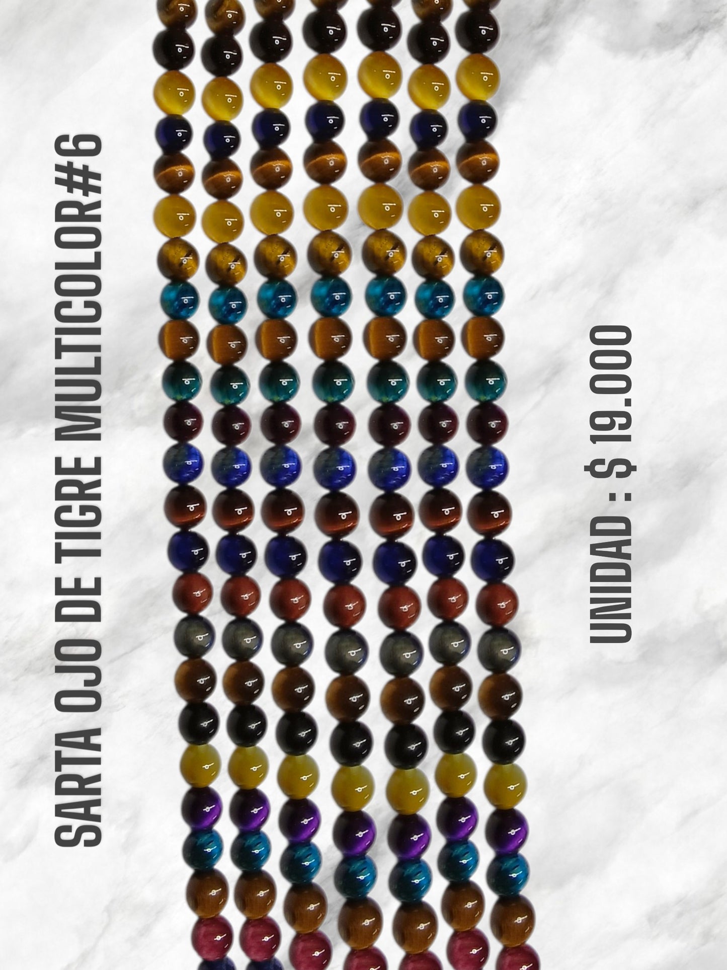 SARTA OJO TIGRE MULTICOLOR #6