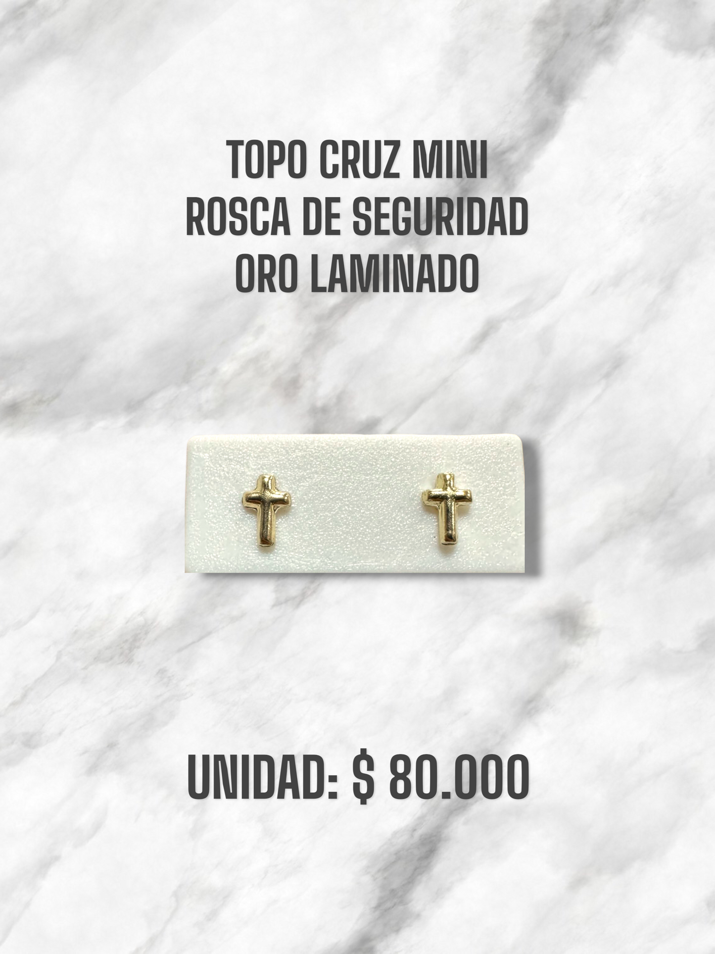 TOPO CRUZ MINI ROSCA S. ORO LAMINADO