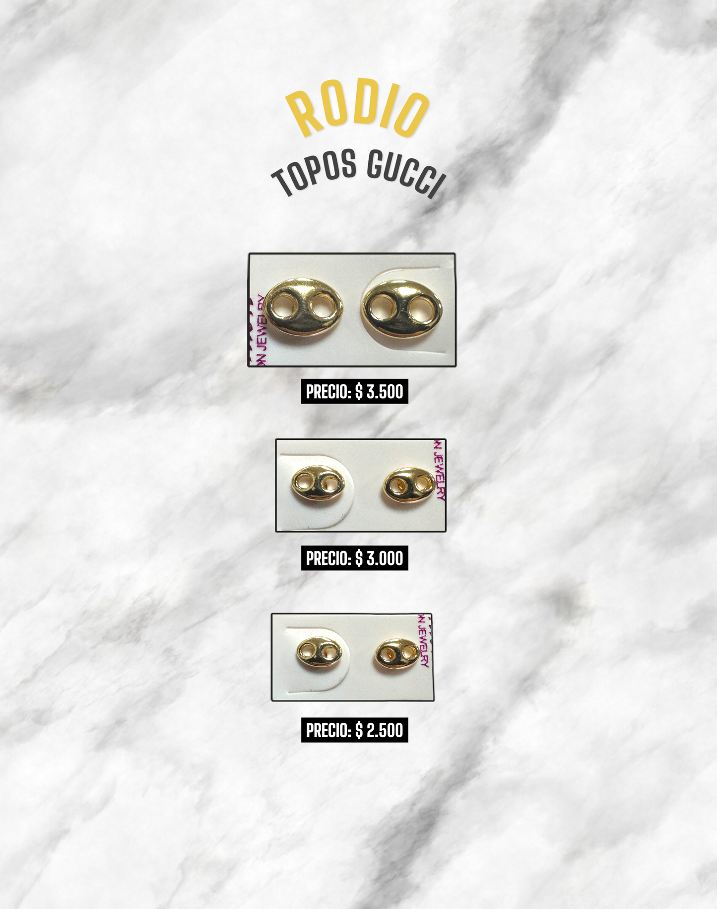 TOPOS GUCCI RODIO