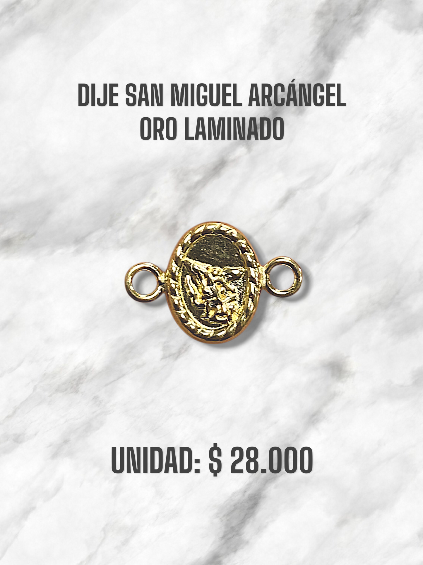 DIJE SAN MIGUEL ARCÁNGEL PULSO ORO LAMINADO