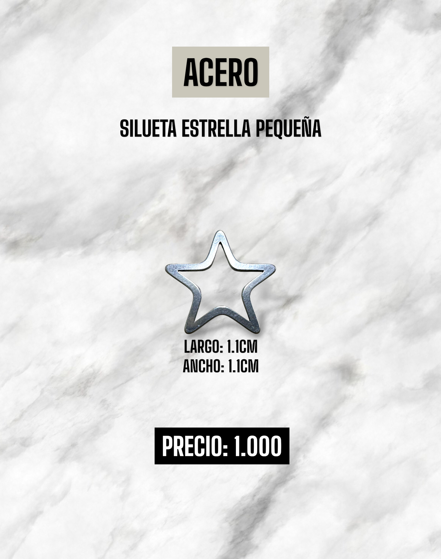 SILUETA ESTRELLA ACERO