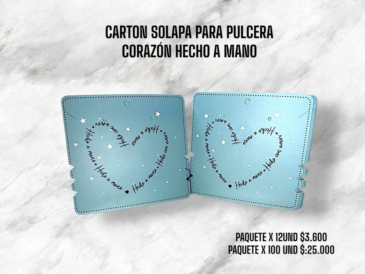 CARTON SOLAPA PULCERA CORAZÓN HECHO A MANO
