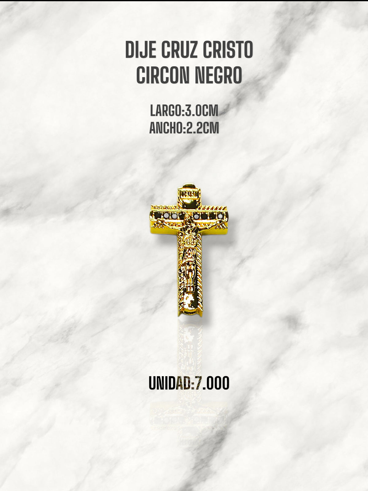 DIJE CRUZ CRISTO CIRCON